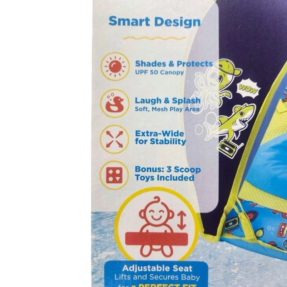 New SwimSchool Grow-with-Me BabyBoat with Adjustable Seat Level 1 (6-24‎ Months)